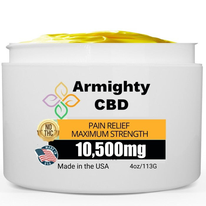 10500mg CBD Pain Relief Cream Maximum Strength | 4oz 113g | ArmightyCBD