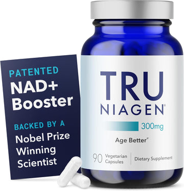 NAD+ Tru Niagen 300 mg 60 Vegetarian Capsules | Anti Aging | Supports Memory, Brain, Muscle Functions | Cellular Energy Rejuvenation | Nicotinamide Riboside Chloride | Vitamin B3 Niacin Derivative