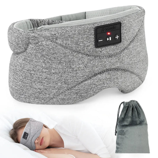 Sleep Mask Bluetooth Headphones and Ultra Thin Speakers with White Noise for Travel, Sleep Disorders, Relaxation and Sleep Difficulty