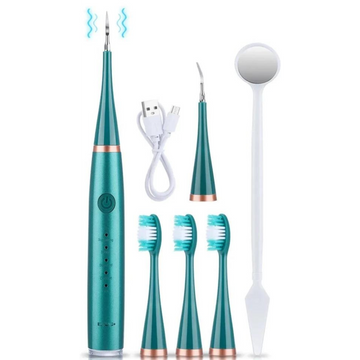 Sonic Electric Toothbrush with Tartar Eliminator and Plaque Remover, Remove Dental Calculus, Tooth Stains and Bad Breath, 5 Cleaning Heads with 5-Speed Modes