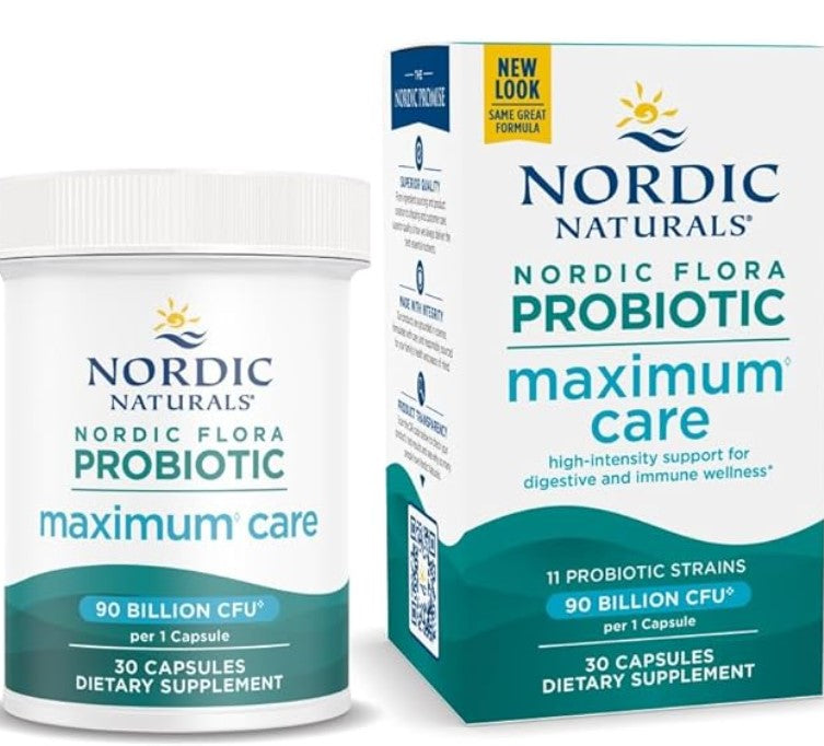 Nordic Naturals Nordic Flora Probiotic Maximum Care 90 Billion CFU 30 Capsules | 11 Probiotic Strains